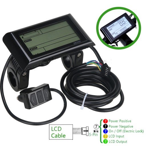 Voilamart Electric Bicycle LCD Meter Panel Display Electric Bicycle Conversion
