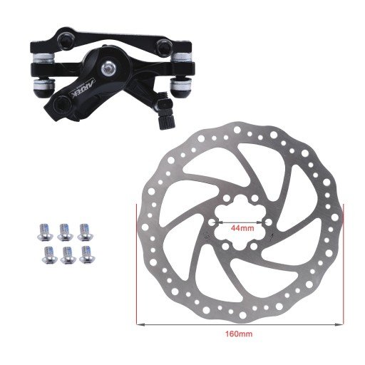 Voilamart Front  Mechanical Bike Disc Brake Set 160mm Caliper Rotor Crank Bicycle MTB Kit
