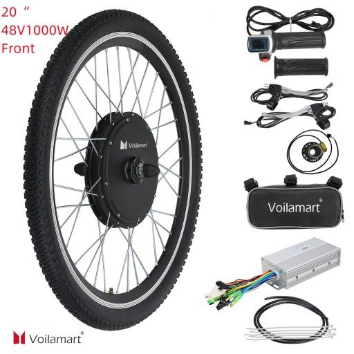 Voilamart 20'' 48V 1000W Front Wheel Electric Bicycle Conversion Kit ebike Motor