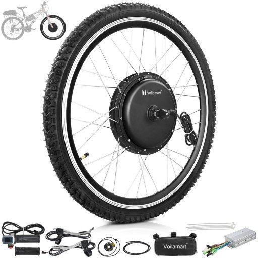 Voilamart 29" 48V Electric Bicycle Conversion Kit 135 Rear Hub Motor Wheel Kit E-Bike Conversion Kit with Intelligent Controller PAS System (EBV-29I1000WFNA)