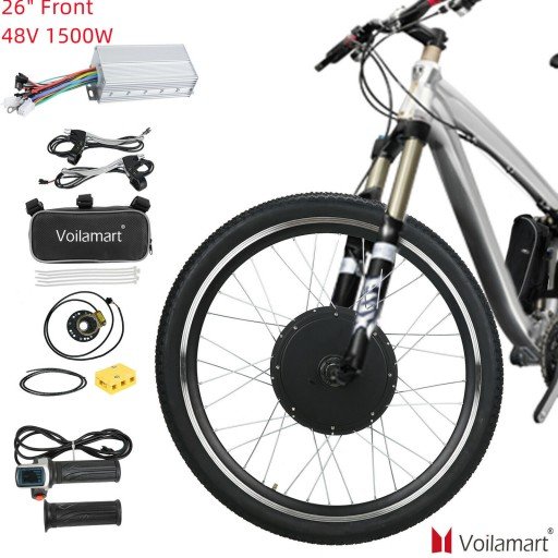 48V 1500W Front Electric Bike Conversion kit Ebike Hub Motor Bicycle E bike 26"