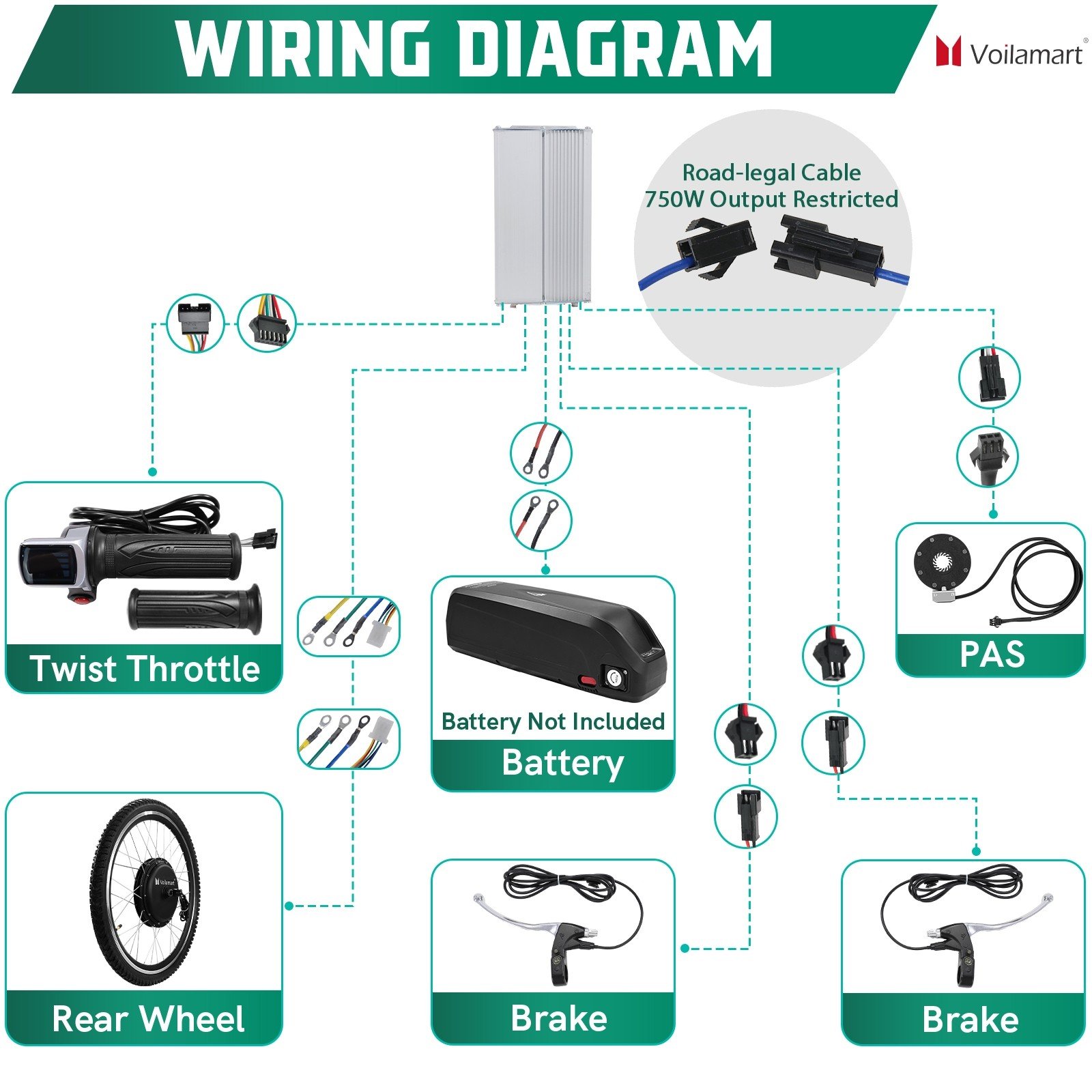 48v 1500w Voilamart 1500w Ebike Kit Electric Bicycle Conversion