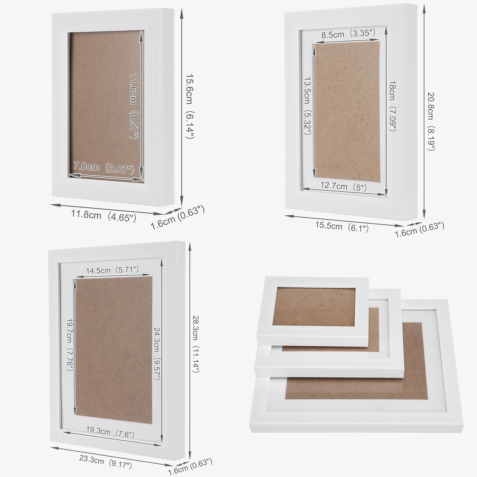 Voilamart Picture Frames Set of 23, Multi Pack Photo Frame Set Wall
