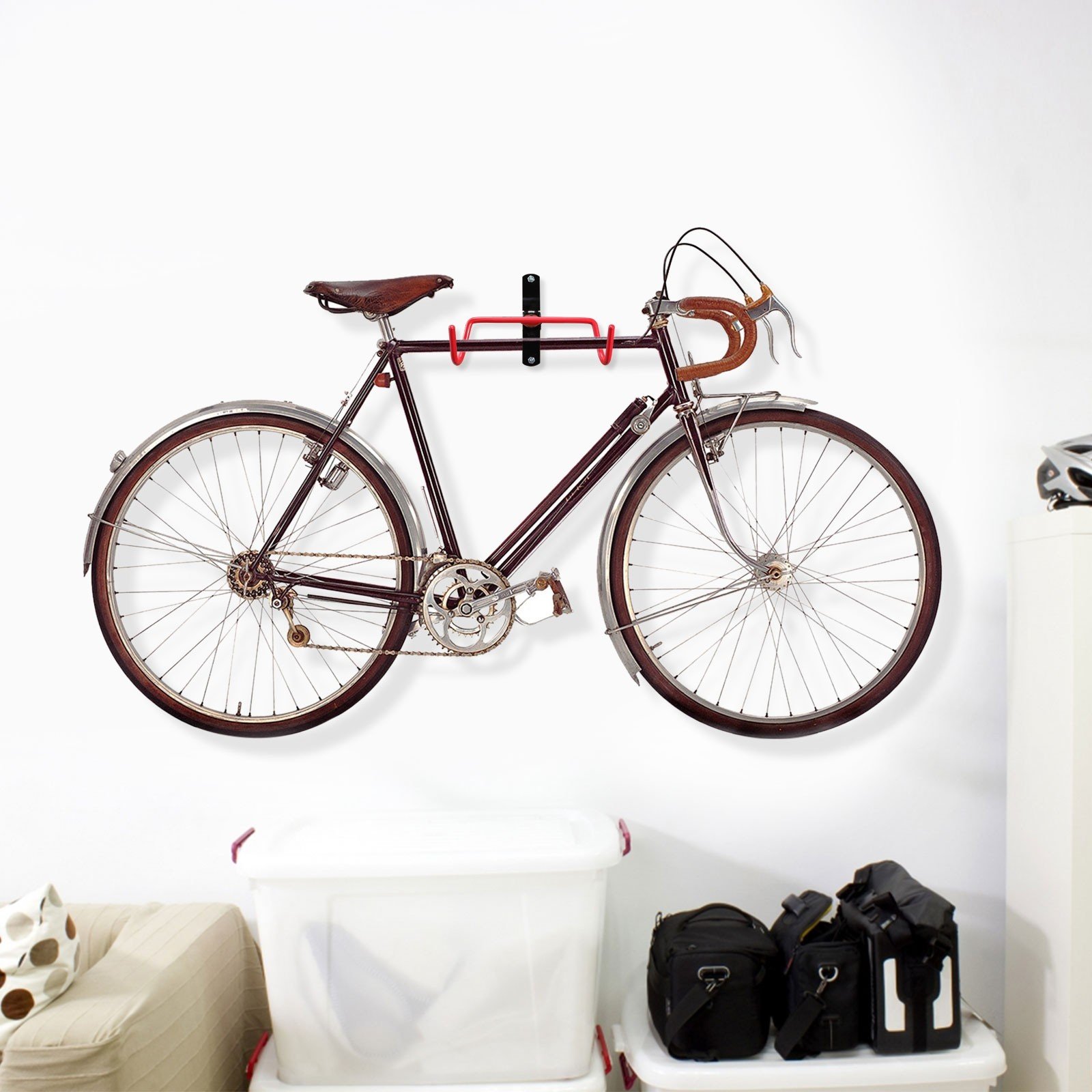 2pcs Bike Wall Mounted Hanger Hanging Stand Bicycle Rack Hook Storage Holder