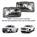 For 2007-2013 Chevy Silverado 1500 2500 HD Tahoe Clear Bumper Fog Lights Lamps