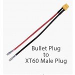 Voilamart Ebike Bullet Plug to XT60 Male Plug Power Cord Adapter Conversion Kit with 15CM Cable