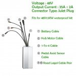 Voilamart 48V 35A Ebike Julet Plug Controller for 1500W Electric Bicycle Controller with LCD connecting wire (Waterproof Julet Plug Type)