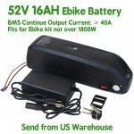 52V 16Ah Lithium ion Ebike Battery For 1000W 1200W 1500W Electric Bicycle Motor Bike