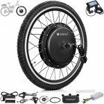 Voilamart 20'' ( 406 ) 48V 1000W Ebike 100mm Dropout Front Hub Motor Wheel Electric Bicycle Conversion Kit with LCD Monitor