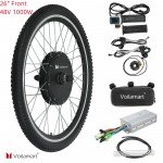 Voilamart 48V 1000W Front Electric Bike Conversion kit Ebike Hub Motor Bicycle E bike 26"