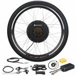 Voilamart 26" Rear Wheel Electric Bicycle Conversion Kit, 48V 1500W E-bike Powerful Hub Motor Kit with Intelligent Controller and PAS System, Restricted to 750W for Road Bike