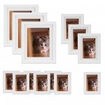 Voilamart Picture Frames Set of 23, Multi Pack Photo Frame Set Wall Gallery Kit - Display Three 6R 6x8 in, Nine 4R 4x6 in, Eleven 3R 3x5 in, with Wall Template and Hanging Hardware (23Pcs White) 