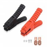 5X 50A Alligator Insulated Clips Cable Wire Test Clamp For Auto Car Batte-fd 