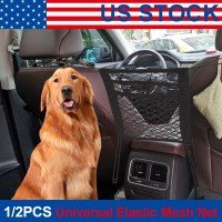 Car Dog Pet Barrier Guard Back Seat Safety Protector Mesh Net For SUV Truck USA