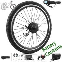 Voilamart 36V 26IN Electric Bicycle Front Hub Motor Wheel Conversion Kit \w Battery Pack for Turn Pedal Bike into Ebike
