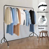 6ft Heavy Duty Clothes Rail 4ft Home Shop Garment Hanging Display Stand Rack
