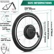 Voilamart 26IN Ebike 48V 1500W Front 100mm Hub Hall Motor Wheel Electric Bicycle Conversion kit Thumb Throttle Type \w LCD Monitor