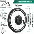 Voilamart 29IN (29er) Ebike 48V 1500W Front 100mm Hub Hall Motor Wheel Electric Bicycle Conversion kit Thumb Throttle Type \w LCD Monitor
