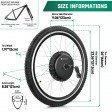 Voilamart 48V 1500W Rear Electric Bike Conversion kit Ebike Hub Motor Bicycle E bike 26"