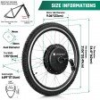 Voilamart 24IN Electric Bicycle 48V 1000W Rear 135MM Hub Motor Wheel Conversion Kit 1KW Turn Pedal Bike into Ebike for adults (Battery Not Included)