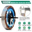 Voilamart 27.5" 48V Electric Bicycle Conversion Kit 100 Front Hub Motor Wheel Kit E-Bike Conversion Kit with Intelligent Controller PAS System (EBV-27I1000WFNA)