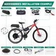 Voilamart 24IN Electric Bicycle 48V 1000W Rear 135MM Hub Motor Wheel Conversion Kit 1KW Turn Pedal Bike into Ebike for adults (Battery Not Included)