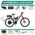 Voilamart Waterproof 48V / 52V 1500W 26IN  Rear 135mm Electric Bike Conversion kit Ebike Hub Motor for Turn 26" Bicycle into Ebike