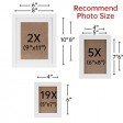 Voilamart Picture Frames Set of 26, Multi Pack Photo Frame Set Wall Gallery Kit - Display Two 8x10 in, Five 5x7 in, Seven 4x6 in, Twelve 3.5x5 in, with Wall Template and Hanging Hardware, White