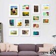 Voilamart Picture Frames Set of 26, Multi Pack Photo Frame Set Wall Gallery Kit - Display Two 8x10 in, Five 5x7 in, Seven 4x6 in, Twelve 3.5x5 in, with Wall Template and Hanging Hardware, White