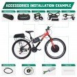 Voilamart 24IN Ebike Conversion Kit w LCD 48V 1000W Electric Bicycle 100mm Front Hub Motor Wheel Kit with PAS 750W Restricted E Bike Kit (24IN 100mm Front Hub Motor Wheel w LCD)
