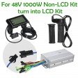 Voilamart Electric Bicycle Conversion Kit for None Speed displaying Type Change to LCD Display (48V 1000w Twist Throttle)