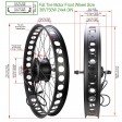 24 X 4.0 IN  36 Volt 750 Watt Front 135MM Hub Motor Wheel Kit