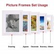 Voilamart White Picture Frames Set of 11 Multi Pack Photo Frame Set Collage Picture Frames - Display Three 8x10 in, Three 6x8 in, Five 5x7 in, with Wall Template and Hanging Hardware, White