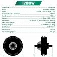 Voilamart 26" Waterproof Electric Bicycle Rear 135mm Hub Motor Wheel Conversion Kit 48V / 52V 1200W with LCD Display Meter IP65