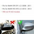 For BMW E90 E91 E92 E93 LCI Gloss Black M3 Style Side Mirror Cover Caps