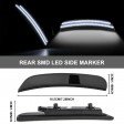 White LED Strip Front+Rear Smoked Side Marker Lights For 15-21 Dodge Charger