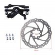 Voilamart Front  Mechanical Bike Disc Brake Set 160mm Caliper Rotor Crank Bicycle MTB Kit