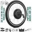 Voilamart 20IN (406) Ebike 48V 1500W Front 100mm Hub Hall Motor Wheel Electric Bicycle Conversion kit Thumb Throttle Type \w LCD Monitor