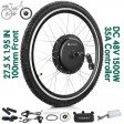 Voilamart 27.5IN (27er) Ebike 48V 1500W Front 100mm Hub Hall Motor Wheel Electric Bicycle Conversion kit Thumb Throttle Type \w LCD Monitor