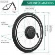 Voilamart 28IN (700C) Electric Bicycle Rear 135mm Hub Motor Wheel Conversion Kit 48V 2000W Ebike Conversion Kit for Turn Pedal Bike into Ebike