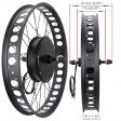 Voilamart 48V 1500W Tire Electric Bicycle Bike Motor Conversion Kit Hub Fat 26"Rear