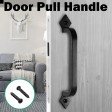 Voilamart 10" Door Pull Handle, Pack of 2 Gate Handle Solid Cast Iron for Gate Kitchen Furniture Cabinet Closet Drawer, Black