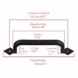 Voilamart 10" Door Pull Handle, Pack of 2 Gate Handle Solid Cast Iron for Gate Kitchen Furniture Cabinet Closet Drawer, Black