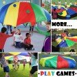 Voilamart Parachute 20 Foot for Kids with 16 Handles Zipper Carry Bag, Play Parachute for Children Tent Picnic Mat Blanket Outdoor Cooperation Group Play