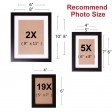 Voilamart Picture Frames Set of 26, Multi Pack Photo Frame Set Wall Gallery Kit - Display Two 8x10 in, Five 5x7 in, Nineteen 4x6 in, with Wall Template and Hanging Hardware, Black White