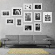 Voilamart White Picture Frames Set of 11 Multi Pack Photo Frame Set Collage Picture Frames - Display Three 8x10 in, Three 6x8 in, Five 5x7 in, with Wall Template and Hanging Hardware, White