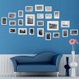 Voilamart Picture Frames Set of 23, Multi Pack Photo Frame Set Wall Gallery Kit - Display Three 6R 6x8 in, Nine 4R 4x6 in, Eleven 3R 3x5 in, with Wall Template and Hanging Hardware (23Pcs White) 