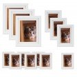 Voilamart Picture Frames Set of 23, Multi Pack Photo Frame Set Wall Gallery Kit - Display Three 6R 6x8 in, Nine 4R 4x6 in, Eleven 3R 3x5 in, with Wall Template and Hanging Hardware (23Pcs White) 