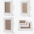 Voilamart Picture Frames Set of 23, Multi Pack Photo Frame Set Wall Gallery Kit - Display Three 6R 6x8 in, Nine 4R 4x6 in, Eleven 3R 3x5 in, with Wall Template and Hanging Hardware (23Pcs White) 