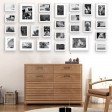 Voilamart Picture Frames Set of 23, Multi Pack Photo Frame Set Wall Gallery Kit - Display Three 6R 6x8 in, Nine 4R 4x6 in, Eleven 3R 3x5 in, with Wall Template and Hanging Hardware (23Pcs White) 